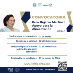 Beca Ifigenia Martínez – Apoyo para la Alimentación – Licenciatura, Ciclo 2026-2